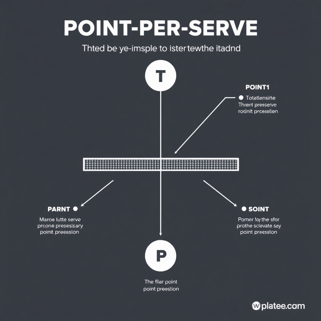 촉진 룰이 적용되었을 때 1점마다 서브가 교대되는 과정을 보여주는 다이어그램